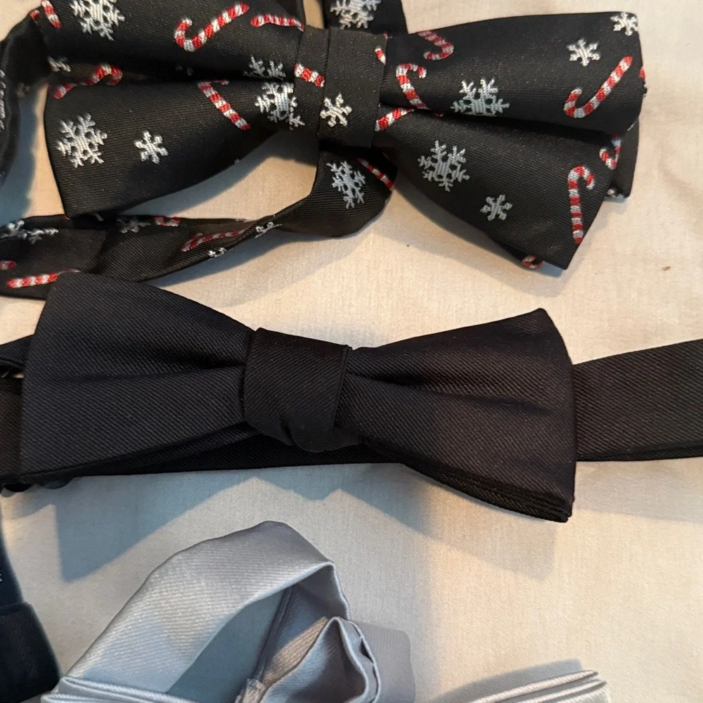 Stylish Kids Bow Tie Set - Black, Silver pink, Christmas, and Checkered